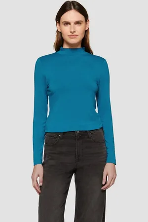 QS by s.Oliver Langarmshirt Schmal geschnittenes Langarmshirt aus Viskosemix - Verkäufer: