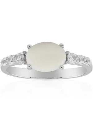 Cavill Silberring Australischer weißer Opal & Zirkon Silberring, 0,63 ct (1-tlg) - Verkäufer: Juwelo Deutschland GmbH