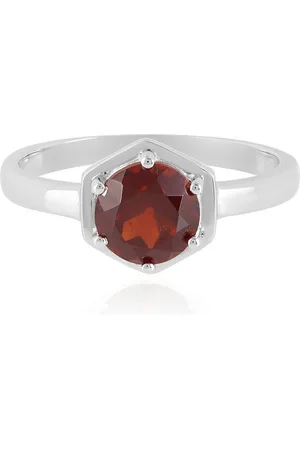 Cavill Silberring Indischer Hessonit Granat Solitär Ring, 925 Silber plattiert (1-tlg) - Verkäufer: Juwelo Deutschland GmbH