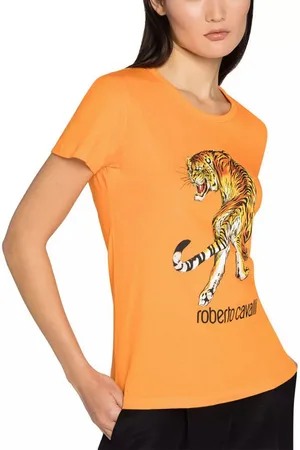 Roberto Cavalli T-Shirt Firenze RC Tiger Logo Cotton gehört zur ikonischen Hauptkollektion - Verkäufer: eldigo