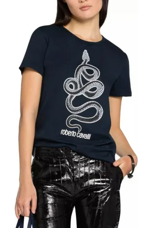 Roberto Cavalli T-Shirt Firenze RC Monogram Snake-Print Slim Fit Street-Chic-Stil, perfekt für moderne Outfits. - Verkäufer: eldigo