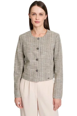 Betty & Co Kurzblazer Betty & Co Blazer-Jacke mit Knöpfen Kragen