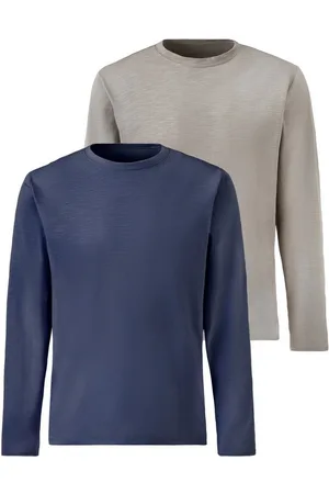 john devin Langarmshirt (2er-Pack), Longsleeve in hochwertiger slub-yarn Qualität