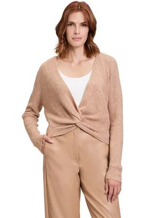 Betty & Co Strickpullover Betty & Co Strickpullover mit V-Ausschnitt (1-tlg) Wickel-Design
