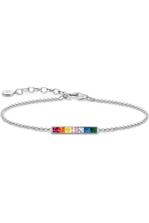 Thomas Sabo Armband silber, A2068-477-7-L19V, mit Glas-Keramik Stein, Korund (synth), Zirkonia (synth)