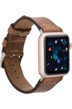 Burkley Smartwatch-Armband Exklusives Vintage Lederarmband, Handmade Stil 22, kompatibel mit Apple Watch Series 1-8 in 42/44/45mm - Verkäufer: