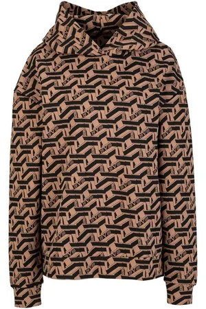 19V69 Italia Hoodie HANNA Oversize Damen-Hoodie mit einzigartigem Muster in Beige und Schwarz - Verkäufer: Marco GmbH