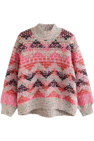 Next Stehkragenpullover Hochgeschlossener Strickpullover mit Streifen (1-tlg) - Verkäufer: Germany GmbH