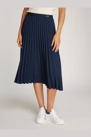 Tommy Hilfiger Plisseerock FLUID PLEATED PULL ON MIDI SKIRT mit rundum Falten