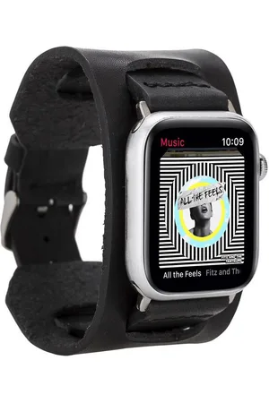 Burkley Smartwatch-Armband Exklusives Vintage Lederarmband, Handmade Stil 22, kompatibel mit Apple Watch Series 1-8 in 42/44/45mm - Verkäufer: