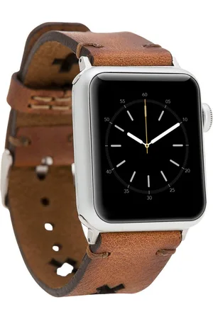 Burkley Smartwatch-Armband Exklusives Vintage Lederarmband, Handmade Stil 22, kompatibel mit Apple Watch Series 1-8 in 42/44/45mm - Verkäufer: