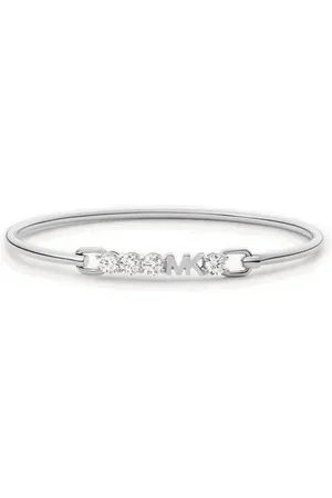 Michael Kors Charm-Armband Armreif mit MK Zeichen Silberfarbe - Verkäufer: etParadisecom