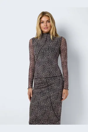 Noisy May Shirttop Blusentop High Neck Mesh Allover-Print NMSTEFFI L/S HIGH NECK MESH TOP JRS - Verkäufer: ARIZONAS