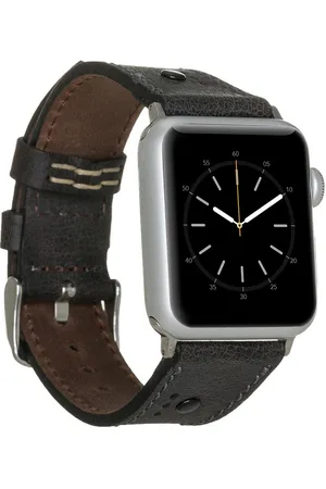 Burkley Smartwatch-Armband Exklusives Vintage Lederarmband, Handmade Stil 15, kompatibel mit Apple Watch Series 1-8 in 42/44/45mm - Verkäufer: