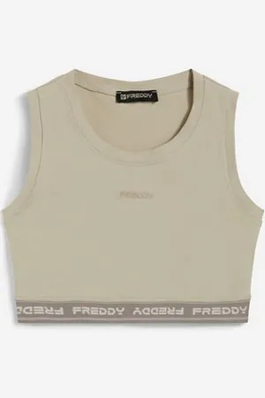 Freddy Sporttop Sportliches Top aus schwerem Stretch-Jersey mit elastischem Logo-Band Gewebe: schwerer Stretch-Jersey - Verkäufer: Finerobe Fashion
