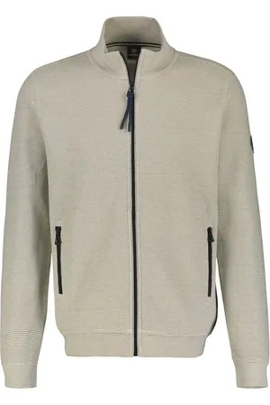 Lerros Sweatjacke Unifarbene Herren-Sweatjacke