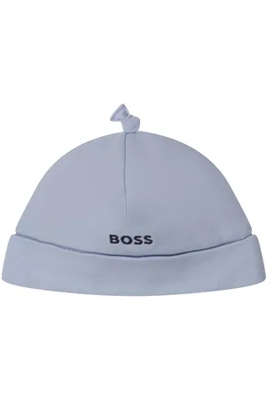 HUGO BOSS Erstlingsmütze Designer Baby Mütze mit Knoten und Logo hellblau - Verkäufer: coolkids-store