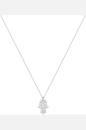 Elli Kette mit Anhänger Schmuck Geschenk Silber 925 Hamsa Hand, 0105221613, 0105991613, mit Glasstein