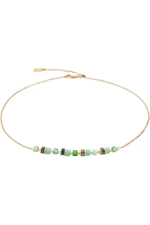 COEUR DE LION Collier Edelstahl GeoCUBE® Mini Cubes & Chain Würfelkette, 5076/10, Made in Germany - mit Swarovski® Kristall, Strassstein, Schmuckstein