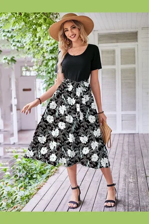 DEBAIJIA Dirndl Damen Röcke Sommer Floral Gedruckt Elegant Lässiger - Verkäufer: Paciea UG