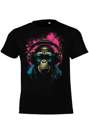 Youth Designz T-Shirt Affe mit Headset Kinder T-Shirt mit trendigem Frontprint - Verkäufer: EmDa Trading GmbH