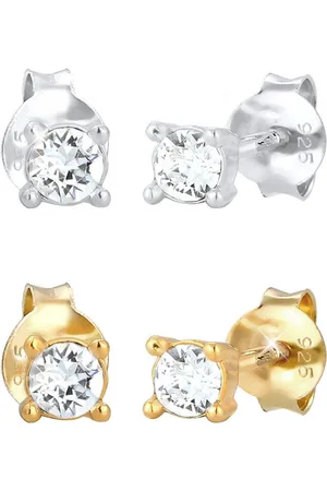 Elli Ohrstecker-Set Schmuck Geschenk Silber 925 Ohrringe, 0308981219 (Set, 4-tlg), mit Glasstein