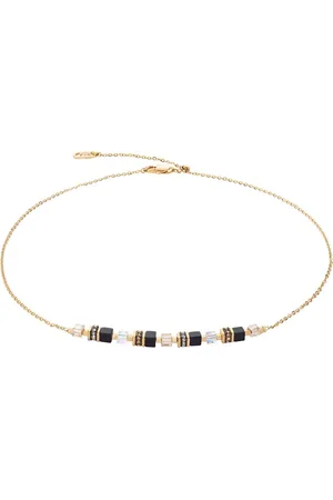 COEUR DE LION Collier Edelstahl GeoCUBE® Mini Cubes & Chain Würfelkette, 5076/10, Made in Germany - mit Swarovski® Kristall, Strassstein, Schmuckstein