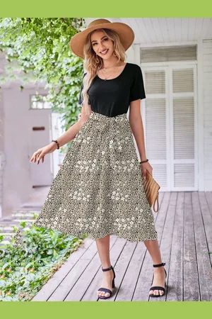 DEBAIJIA Dirndl Damen Röcke Sommer Floral Gedruckt Elegant Lässiger - Verkäufer: Paciea UG