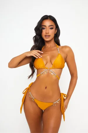Moda Minx Bikini-Hose Seychellen Seestern mit seitlicher Bindung und funkelnden Anhängern