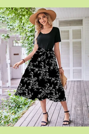 DEBAIJIA Dirndl Damen Röcke Sommer Floral Gedruckt Elegant Lässiger - Verkäufer: Paciea UG