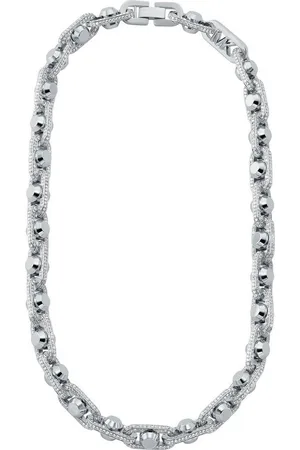Michael Kors Kette ohne Anhänger Schmuck Geschenk Metall Halskette Premium Astor Link, MKJ8402CZ040, mit Zirkonia (synth)