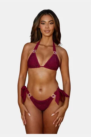 Moda Minx Bikini-Hose Private Island mit seitlicher Bindung und tollem Steinbesatz