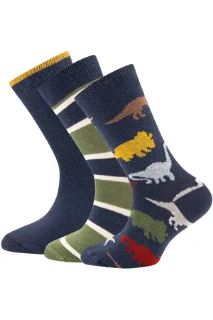 Ewers Socken Jungen 3er Pack Strümpfe Jungen Socken Dino Ringel Uni tinte (3-Paar) - Verkäufer: nettibeck