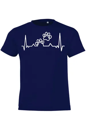 Youth Designz T-Shirt Heartbeat Hundepfoten Kinder Shirt mit trendigem Frontprint - Verkäufer: EmDa Trading GmbH