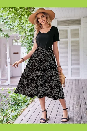 DEBAIJIA Dirndl Damen Röcke Sommer Floral Gedruckt Elegant Lässiger - Verkäufer: Paciea UG