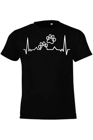 Youth Designz T-Shirt Heartbeat Hundepfoten Kinder Shirt mit trendigem Frontprint - Verkäufer: EmDa Trading GmbH