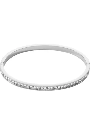 COEUR DE LION Armreif Schmuck Geschenk Edelstahl Würfelkette, 0127/33, Made in Germany - mit Kristallglas