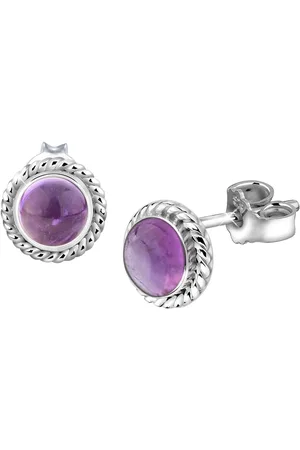 Elli Paar Ohrstecker Schmuck Geschenk Silber 925 Ohrringe, 222999-015, 222999-018, mit Howlith oder Amethyst