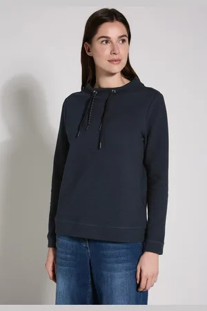 CECIL Sweatshirt mit elastischem Materialmix
