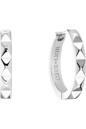 COEUR DE LION Paar Creolen Schmuck Geschenk Edelstahl Spikes Würfelkette, 0135/21
