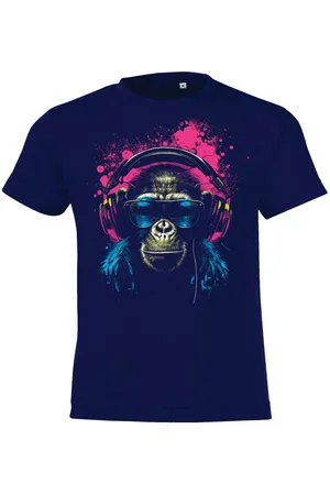 Youth Designz T-Shirt Affe mit Headset Kinder T-Shirt mit trendigem Frontprint - Verkäufer: EmDa Trading GmbH