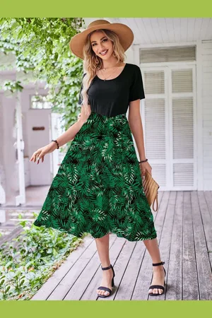 DEBAIJIA Dirndl Damen Röcke Sommer Floral Gedruckt Elegant Lässiger - Verkäufer: Paciea UG