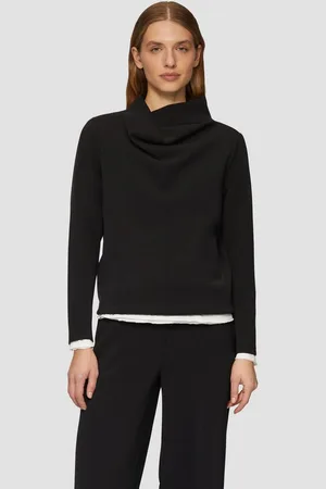 QS by s.Oliver Sweatshirt Scuba-Sweatshirt mit Wasserfallkragen - Verkäufer: