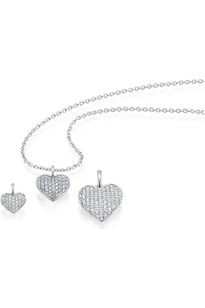 vivance collection Kettenanhänger 0,50 ct Diamant Brillant Anhänger aus 585 Weißgold, Damen Gold Schmuck
