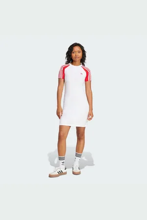 adidas Midikleid ADICOLOR 3-STREIFEN RAGLAN SHORT SLEEVE KLEID - Verkäufer: adidas AG