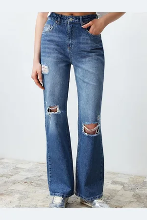 Trendyol Regular-fit-Jeans (1-tlg) Cut-Outs - Verkäufer: Mary & Paul