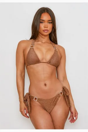 Moda Minx Bikini-Hose Lumiere Amour mit seitlicher Bindung und Steinbesatz
