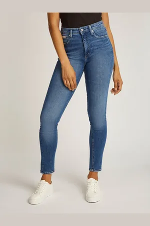 Calvin Klein Skinny-fit-Jeans HIGH RISE SKINNY mit Coinpocket, leichte Stoned wash Optik