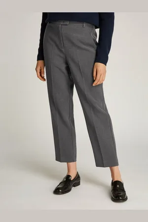 Tommy Hilfiger Webhose PUNTO SLIM STRAIGHT PANT mit Bügelfalten, Metalllabel