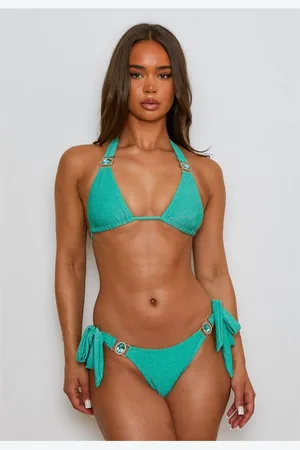 Moda Minx Bikini-Hose Lumiere Amour mit seitlicher Bindung und Steinbesatz